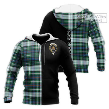 Mackenzie Dress Ancient Tartan Knitted Hoodie with Family Crest and Half Of Me Style