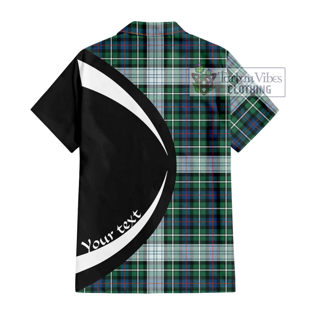 Mackenzie Dress Ancient Tartan Short Sleeve Button Up with Family Crest Circle Style - Tartan Vibes Clothing