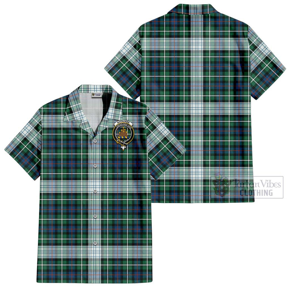 Mackenzie Dress Ancient Tartan Cotton Hawaiian Shirt with Family Crest Kid - Tartan Vibes Clothing