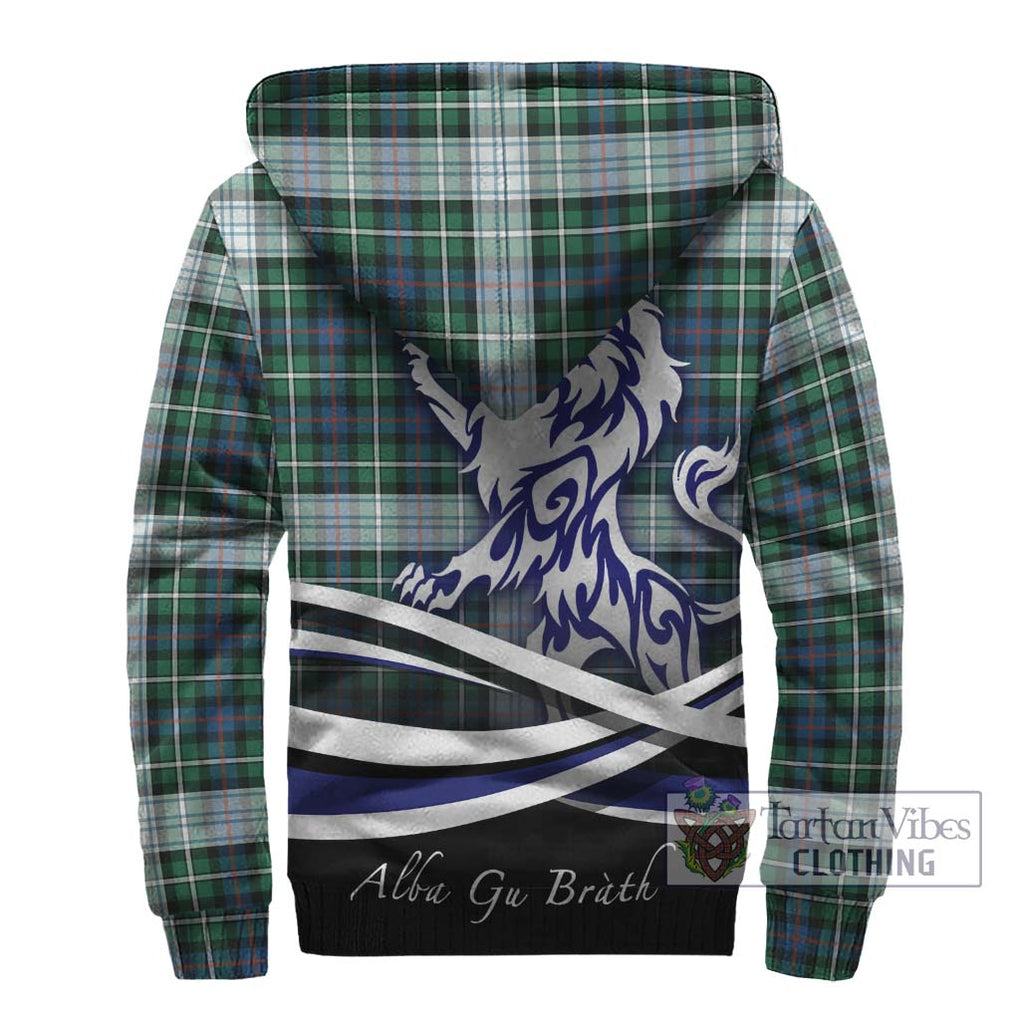 Mackenzie Dress Ancient Tartan Sherpa Hoodie with Alba Gu Brath Regal Lion Emblem - Tartanvibesclothing Shop