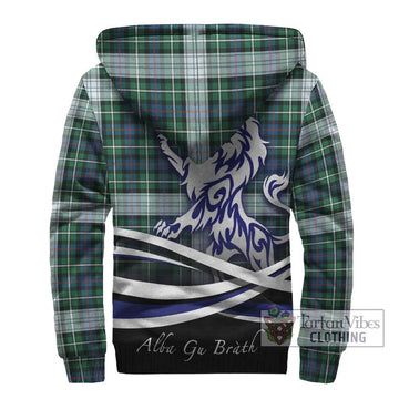 Mackenzie Dress Ancient Tartan Sherpa Hoodie with Alba Gu Brath Regal Lion Emblem