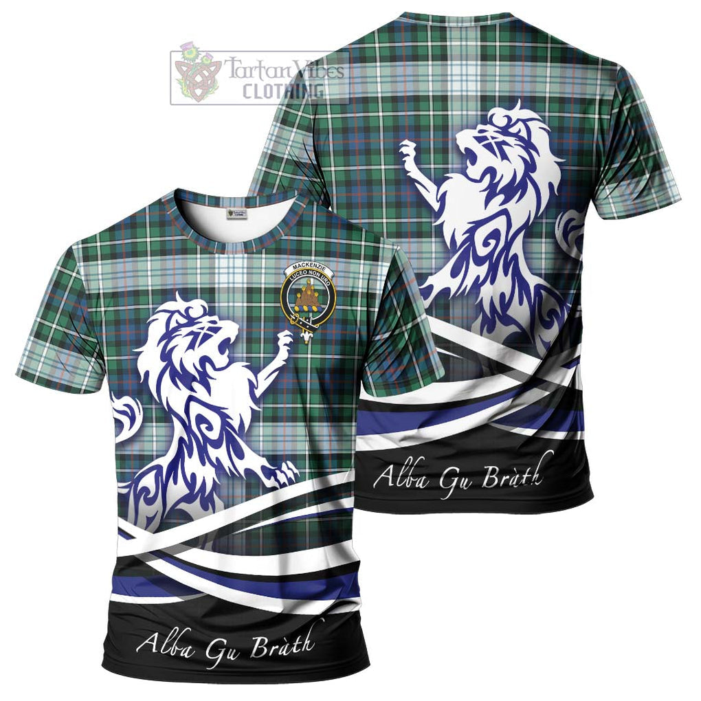 Tartan Vibes Clothing Mackenzie Dress Ancient Tartan Cotton T-shirt with Alba Gu Brath Regal Lion Emblem