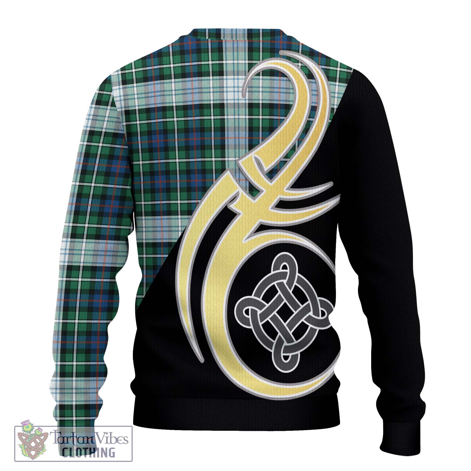 Mackenzie Dress Ancient Tartan Knitted Sweater with Family Crest and Celtic Symbol Style - Tartan Vibes Clothing