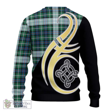 Mackenzie Dress Ancient Tartan Ugly Sweater with Family Crest and Celtic Symbol Style