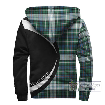 Mackenzie Dress Ancient Tartan Sherpa Hoodie with Family Crest Circle Style