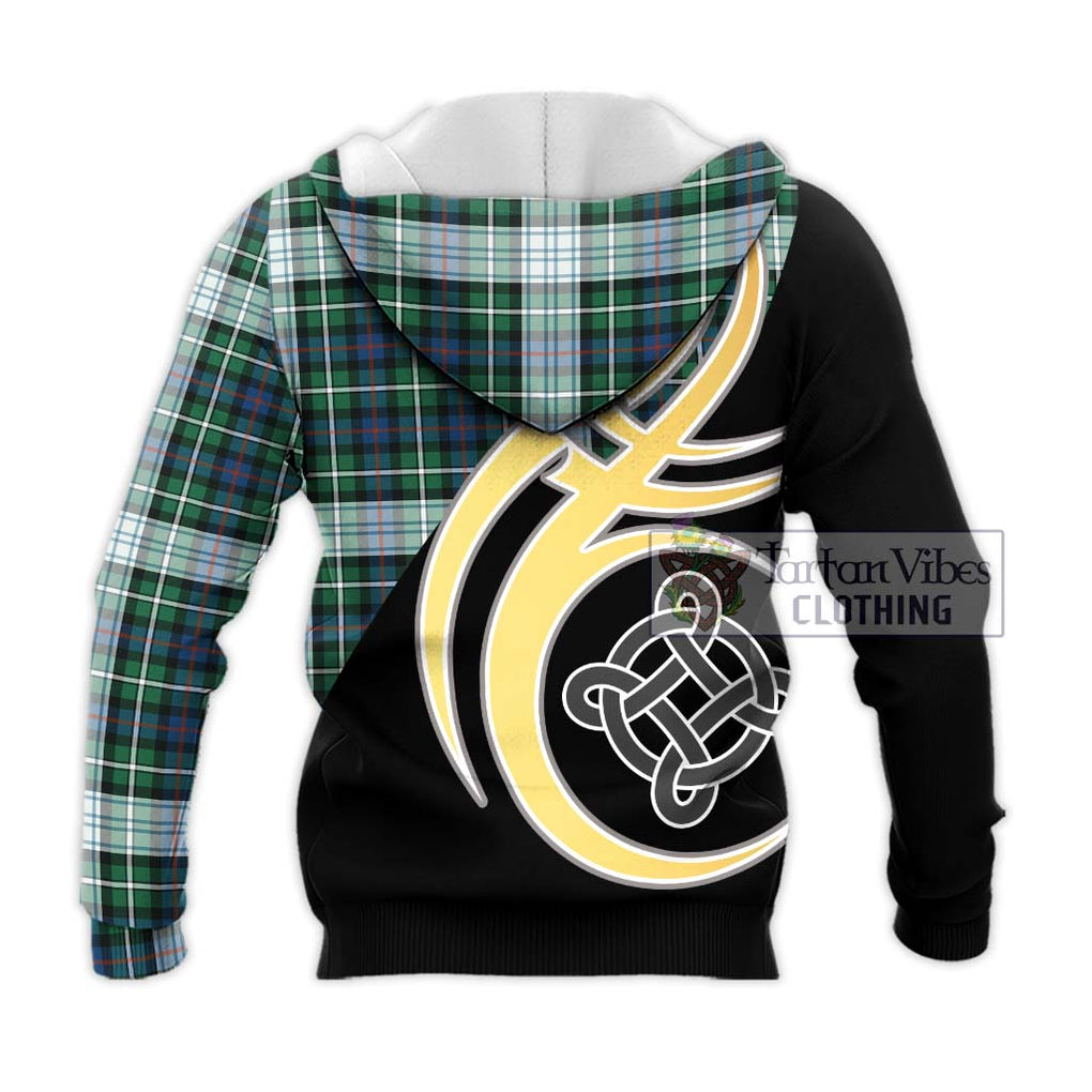 Mackenzie Dress Ancient Tartan Knitted Hoodie with Family Crest and Celtic Symbol Style - Tartan Vibes Clothing