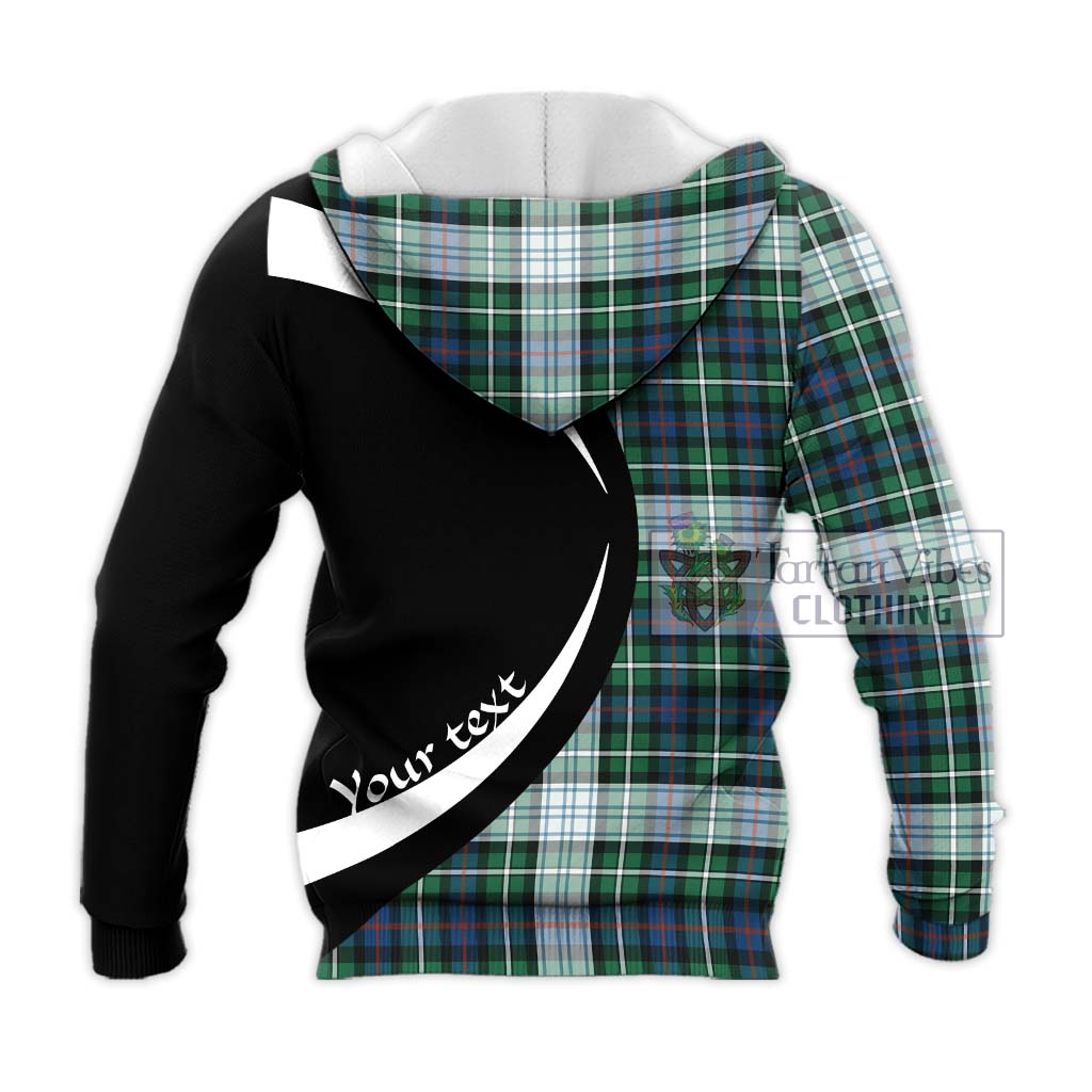 Mackenzie Dress Ancient Tartan Knitted Hoodie with Family Crest Circle Style - Tartan Vibes Clothing