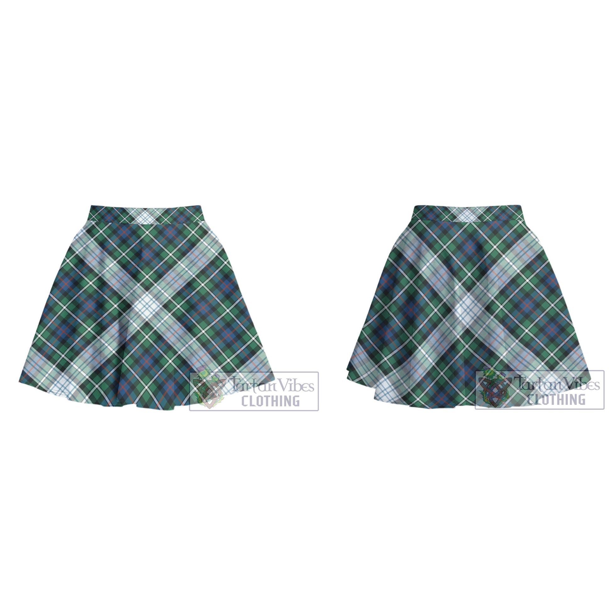 Tartan Vibes Clothing Mackenzie Dress Ancient Tartan Women's Plated Mini Skirt