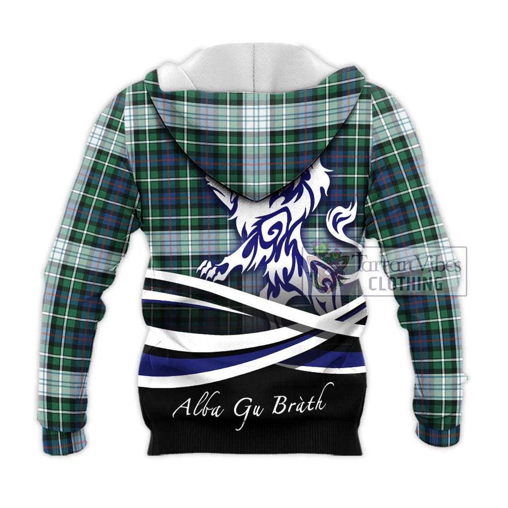 Mackenzie Dress Ancient Tartan Knitted Hoodie with Alba Gu Brath Regal Lion Emblem - Tartanvibesclothing Shop