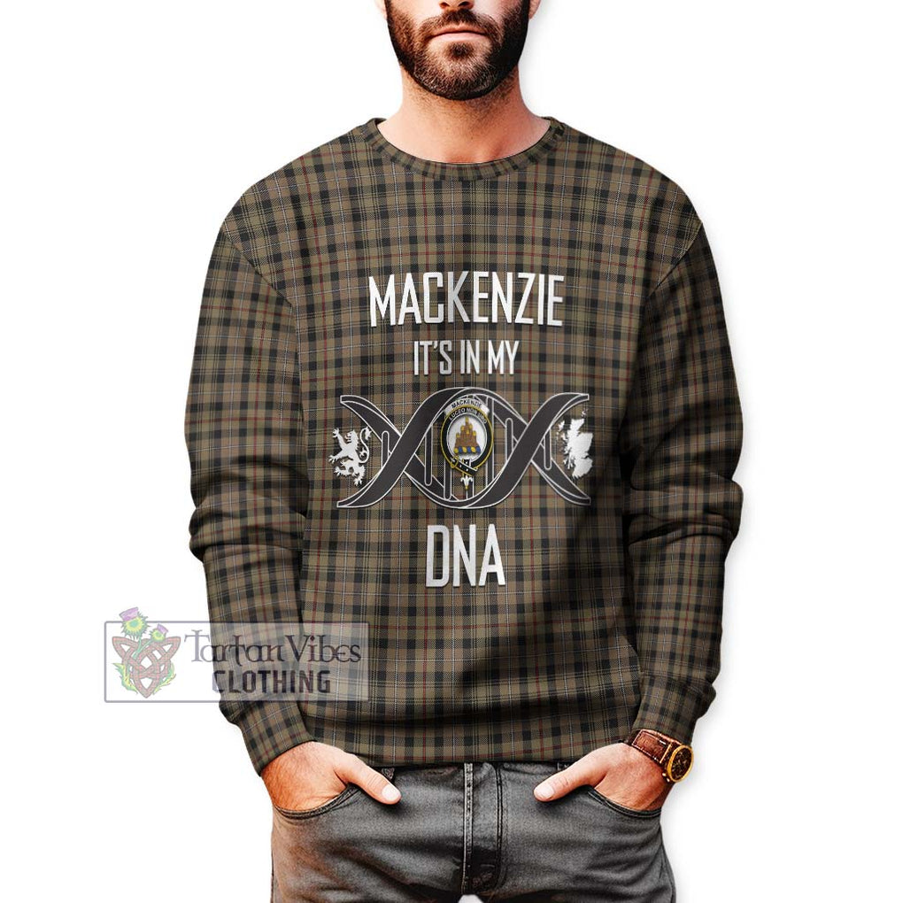 Mackenzie Hunting Tartan Sweatshirt with Family Crest DNA In Me Style Unisex - Tartanvibesclothing Shop