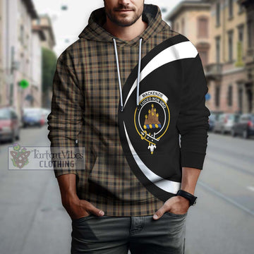 Mackenzie Hunting Tartan Hoodie with Family Crest Circle Style