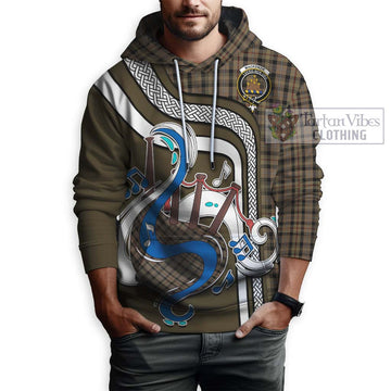 Mackenzie Hunting Tartan Hoodie with Epic Bagpipe Style