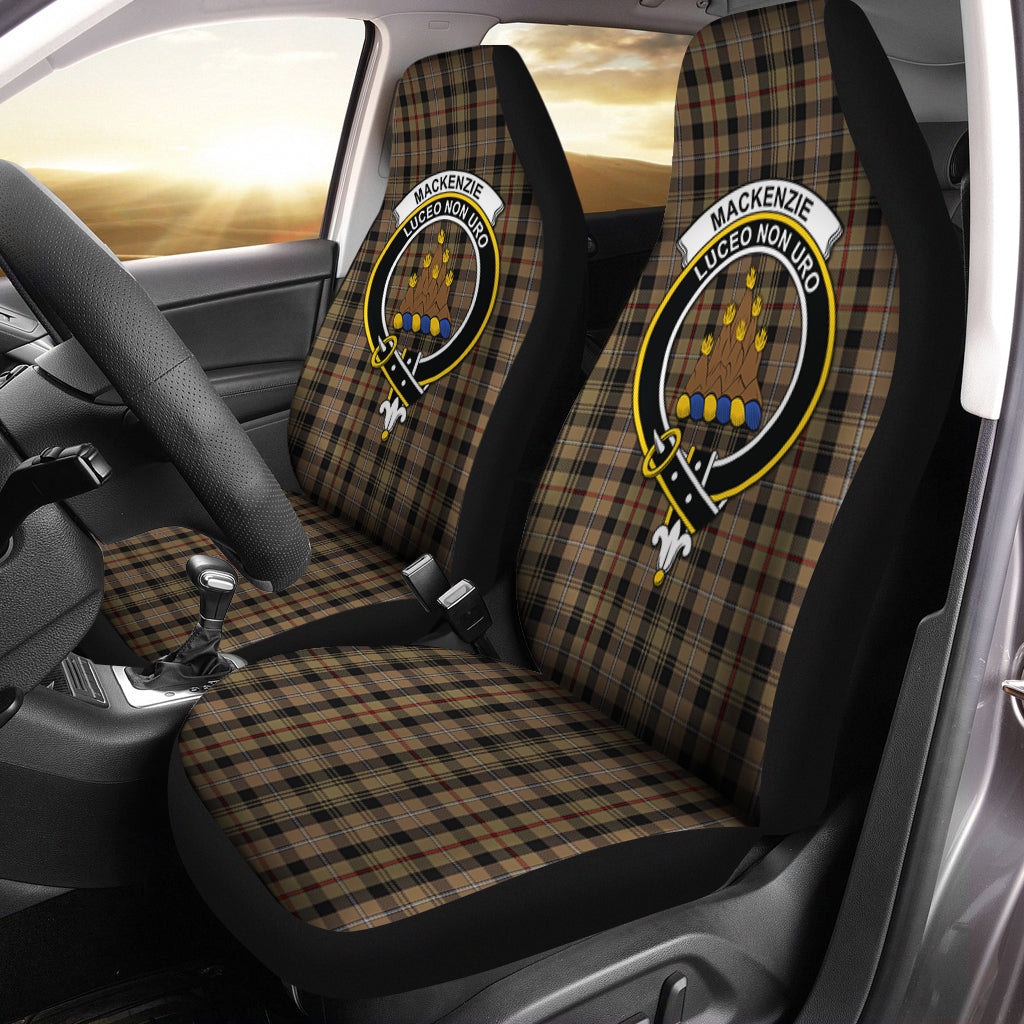 MacKenzie Hunting Tartan Car Seat Cover with Family Crest One Size - Tartanvibesclothing