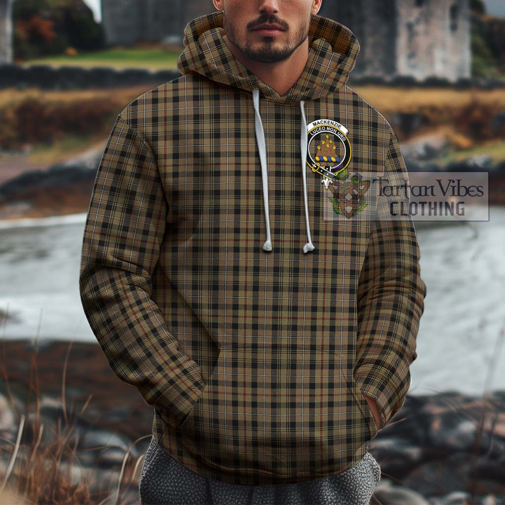 Mackenzie Hunting Tartan Cotton Hoodie with Family Crest Pullover Hoodie XS - Tartan Vibes Clothing