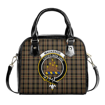 MacKenzie Hunting Tartan Shoulder Handbags with Family Crest