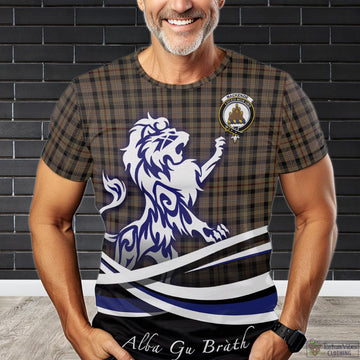 MacKenzie Hunting Tartan T-Shirt with Alba Gu Brath Regal Lion Emblem