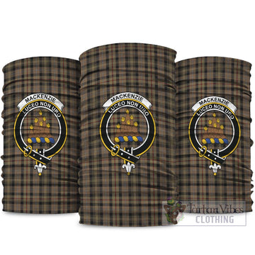 MacKenzie Hunting Tartan Neck Gaiters, Tartan Bandanas, Tartan Head Band with Family Crest