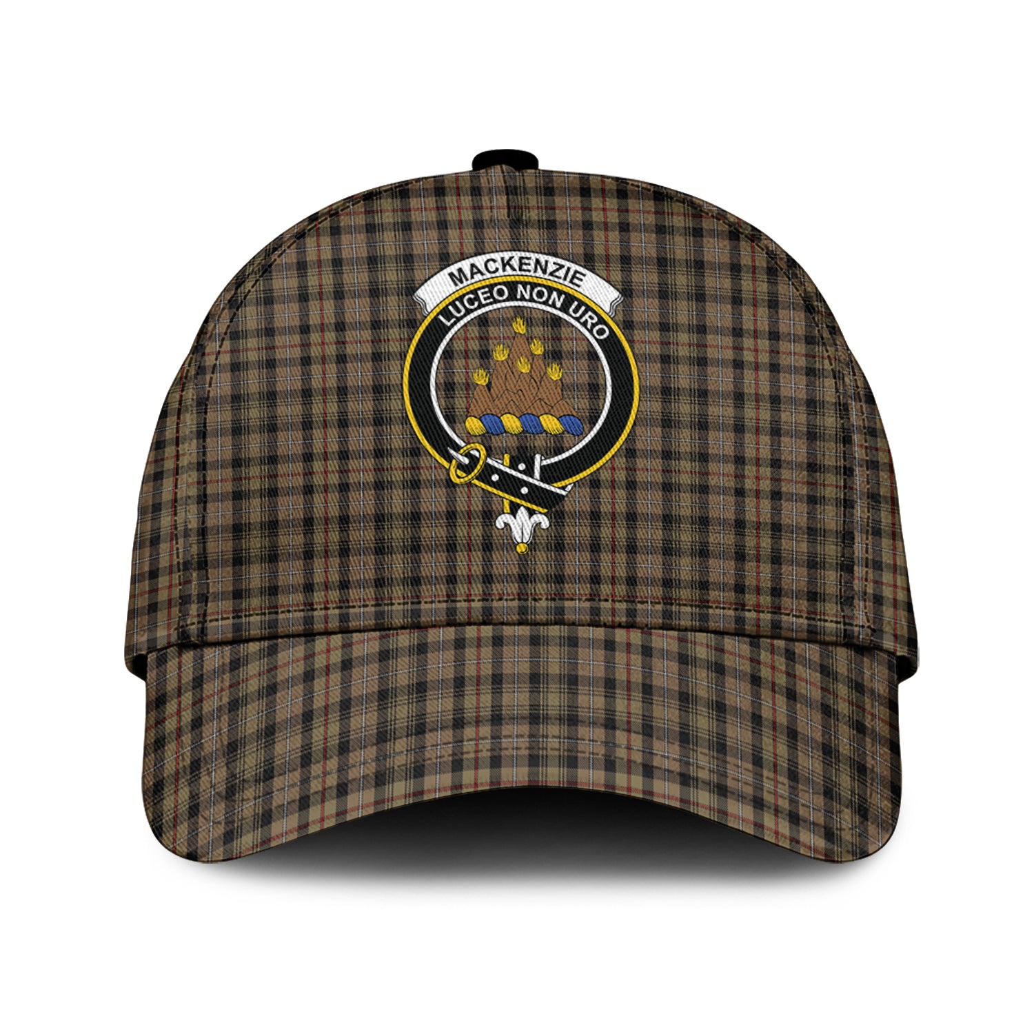 MacKenzie Hunting Tartan Classic Cap with Family Crest Classic Cap Universal Fit - Tartan Vibes Clothing