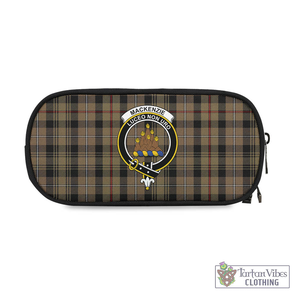 Tartan Vibes Clothing MacKenzie Hunting Tartan Pen and Pencil Case with Family Crest