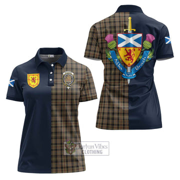 Mackenzie Hunting Tartan Women's Polo Shirt Alba with Scottish Lion Royal Arm Half Style