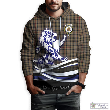 MacKenzie Hunting Tartan Hoodie with Alba Gu Brath Regal Lion Emblem