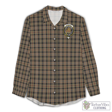 MacKenzie Hunting Tartan Women's Casual Shirt with Family Crest