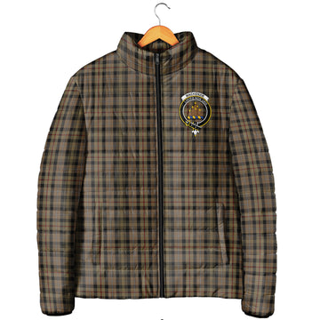 MacKenzie Hunting Tartan Padded Jacket with Family Crest