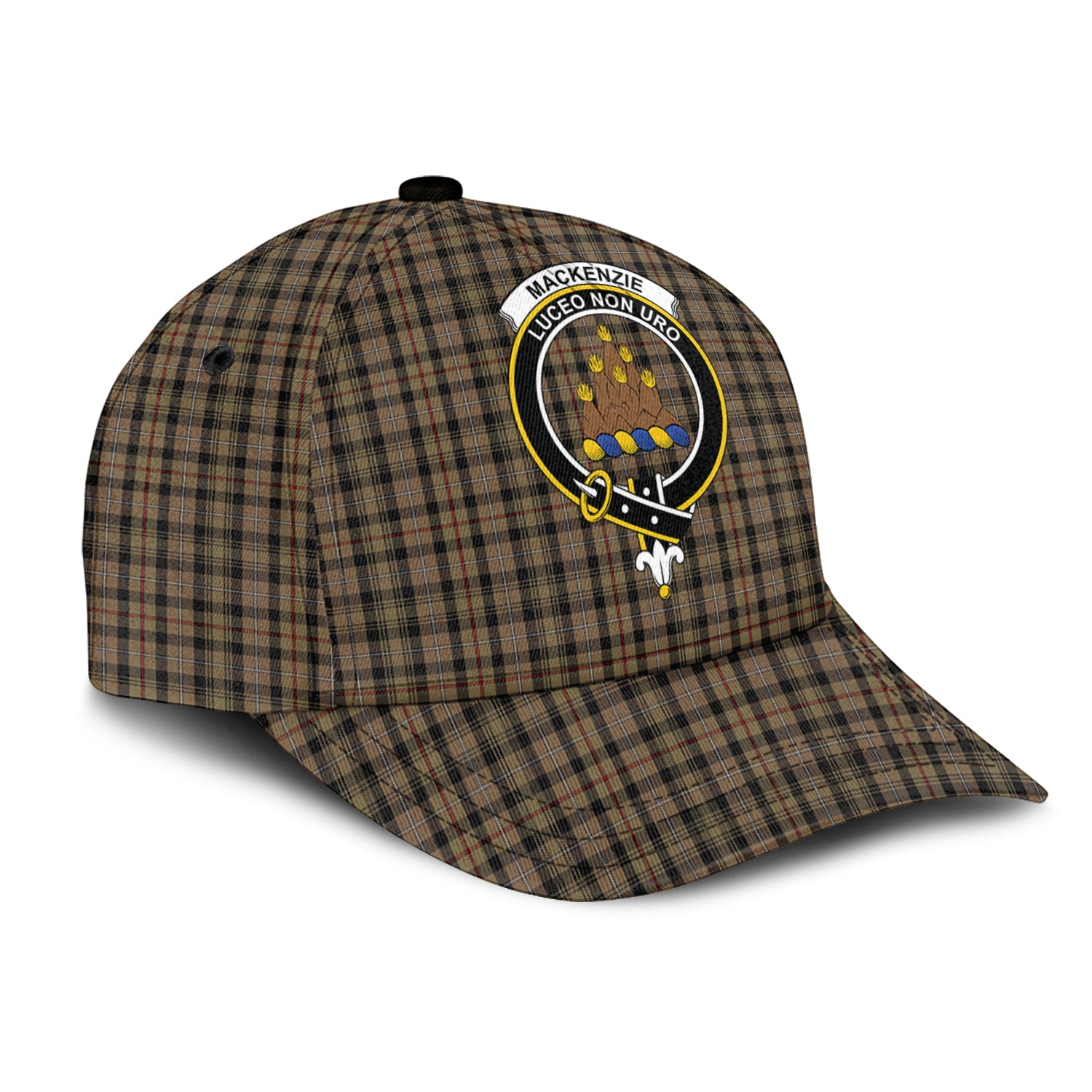 MacKenzie Hunting Tartan Classic Cap with Family Crest - Tartan Vibes Clothing