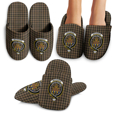 MacKenzie Hunting Tartan Home Slippers with Family Crest