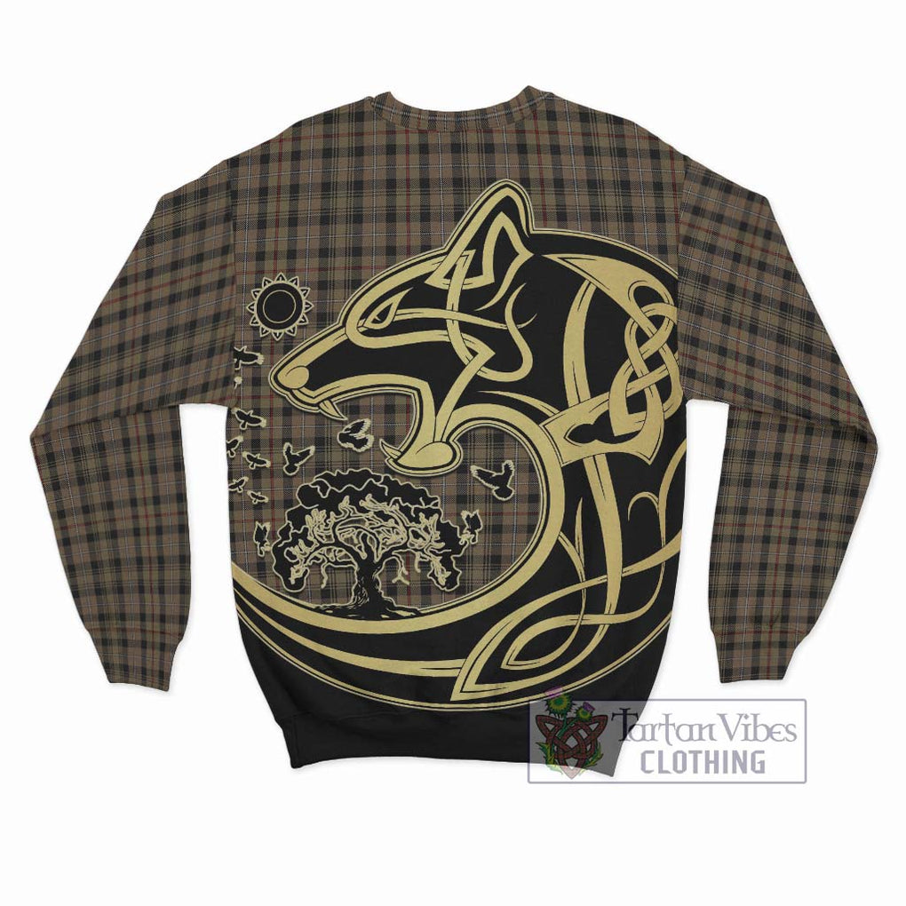 Mackenzie Hunting Tartan Sweatshirt with Family Crest Celtic Wolf Style - Tartan Vibes Clothing