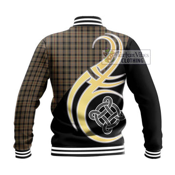 Mackenzie Hunting Tartan Baseball Jacket with Family Crest and Celtic Symbol Style