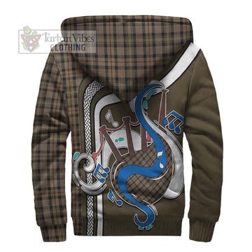 Mackenzie Hunting Tartan Sherpa Hoodie with Epic Bagpipe Style