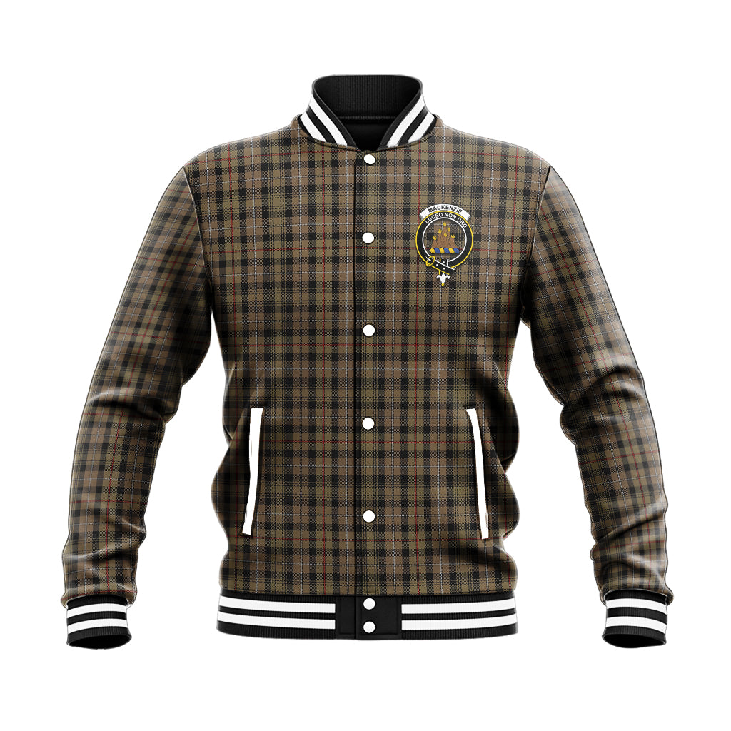 MacKenzie Hunting Tartan Baseball Jacket with Family Crest - Tartan Vibes Clothing