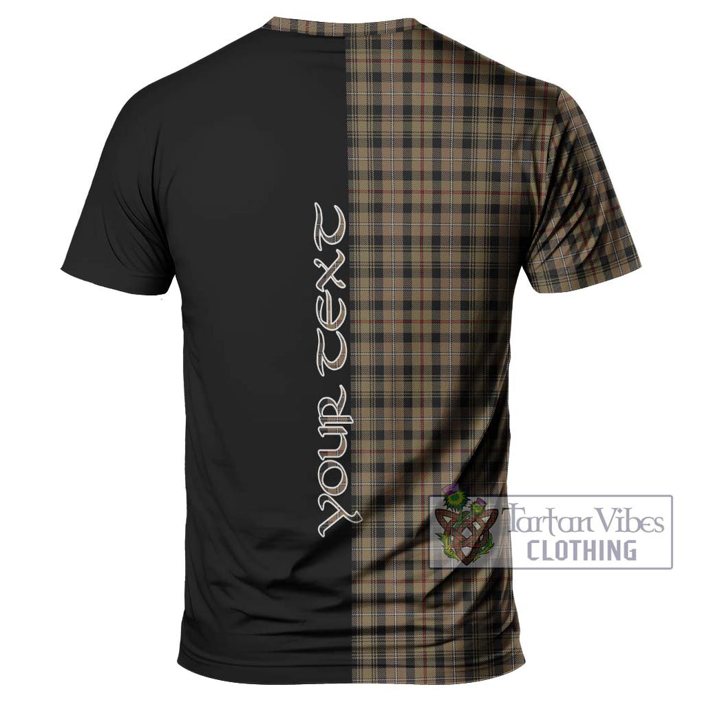 Mackenzie Hunting Tartan T-Shirt with Family Crest and Half Of Me Style - Tartanvibesclothing Shop