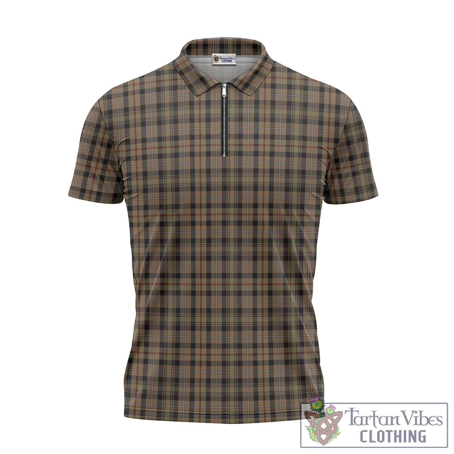 Tartan Vibes Clothing MacKenzie Hunting Tartan Zipper Polo Shirt