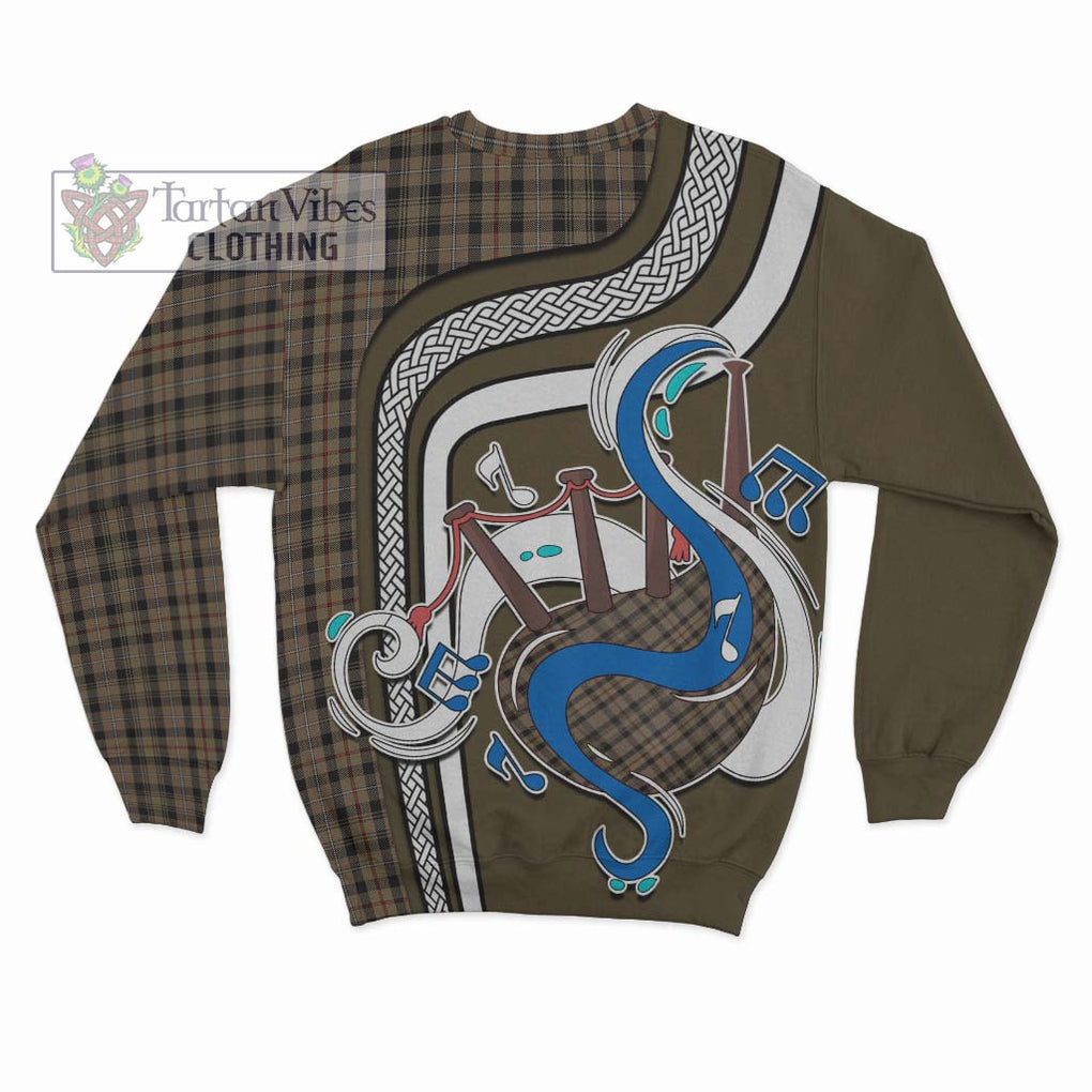 Tartan Vibes Clothing Mackenzie Hunting Tartan Sweatshirt with Epic Bagpipe Style