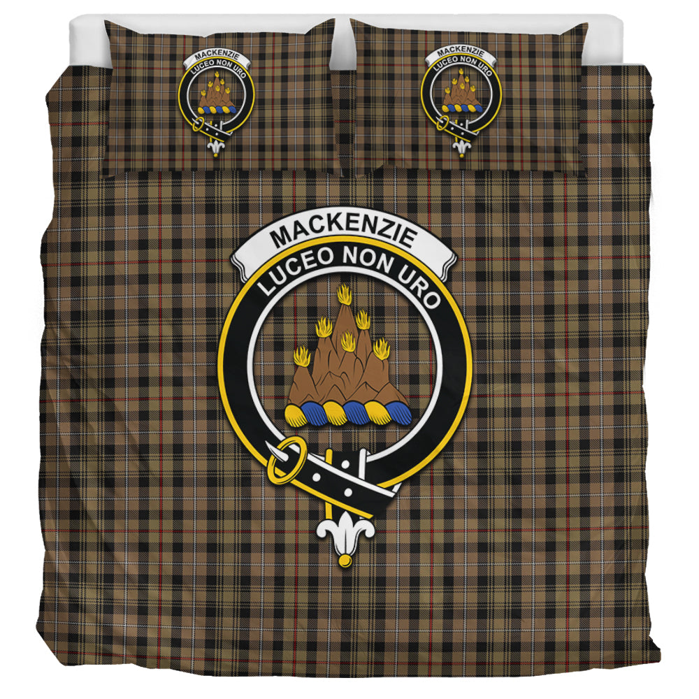 MacKenzie Hunting Tartan Bedding Set with Family Crest UK Bedding Set UK Super King 104*94 inch - Tartan Vibes Clothing