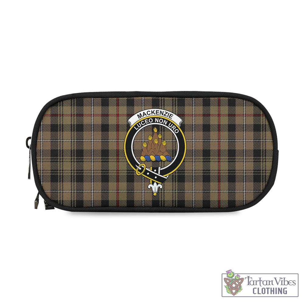 Tartan Vibes Clothing MacKenzie Hunting Tartan Pen and Pencil Case with Family Crest