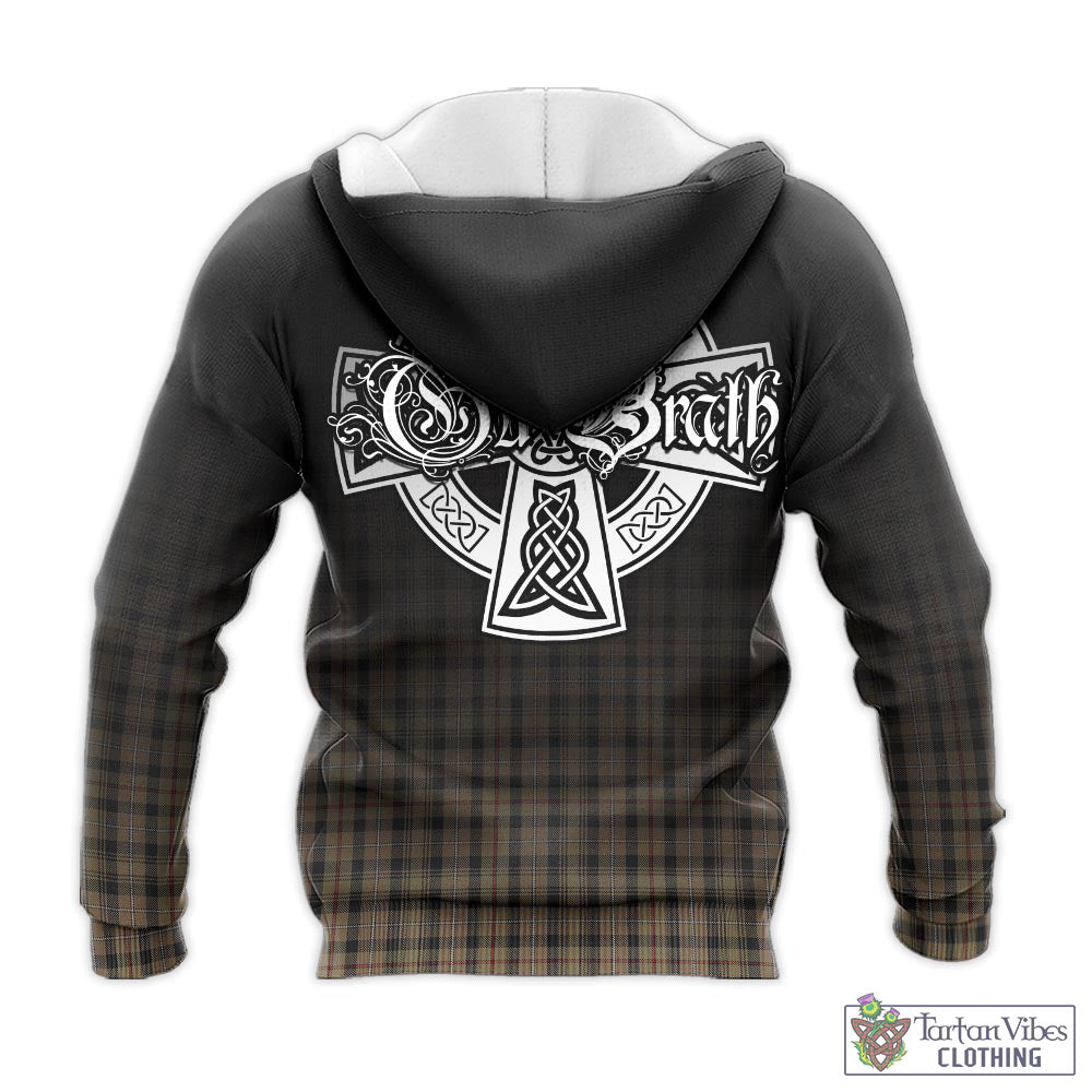 Tartan Vibes Clothing MacKenzie Hunting Tartan Knitted Hoodie Featuring Alba Gu Brath Family Crest Celtic Inspired