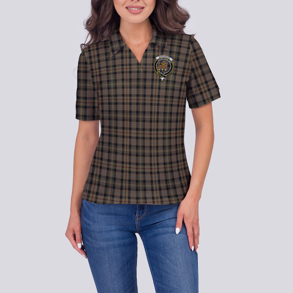 MacKenzie Hunting Tartan Polo Shirt with Family Crest For Women - Tartan Vibes Clothing