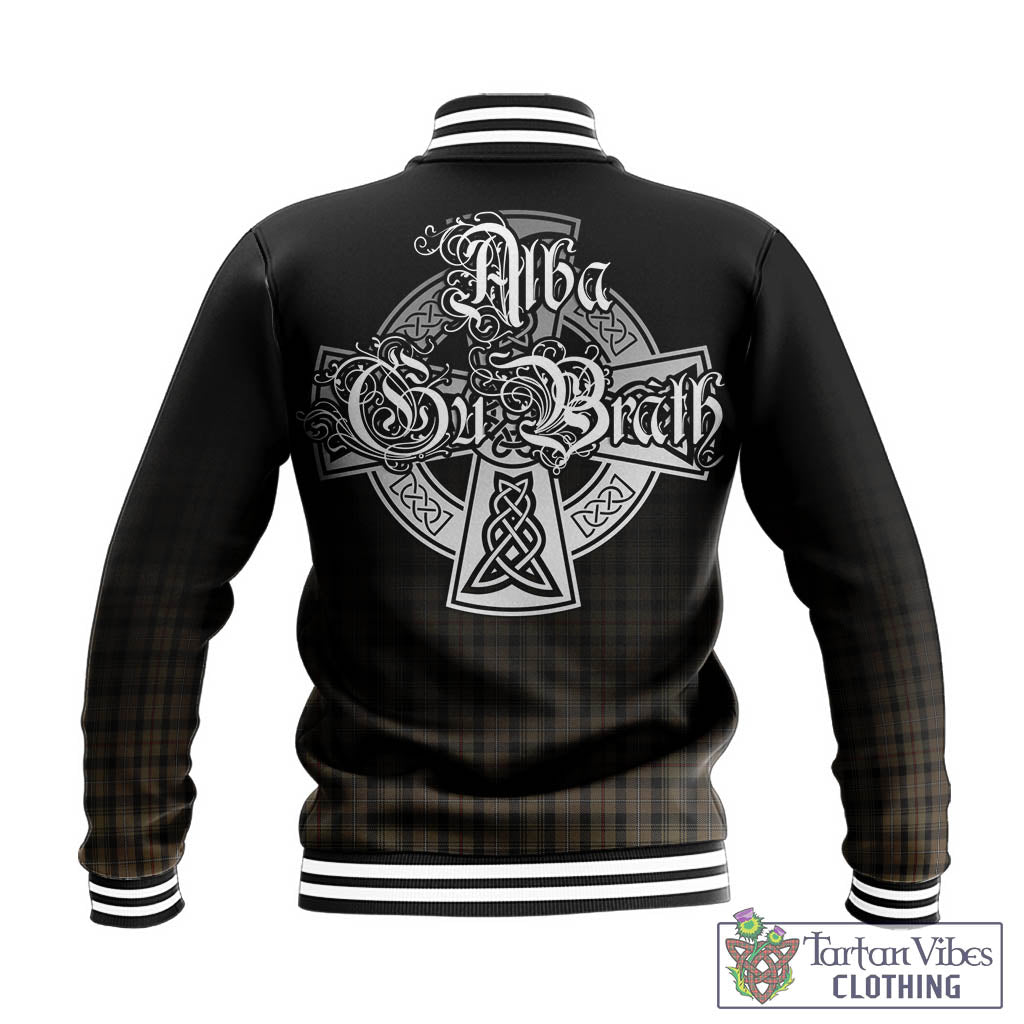 Tartan Vibes Clothing MacKenzie Hunting Tartan Baseball Jacket Featuring Alba Gu Brath Family Crest Celtic Inspired