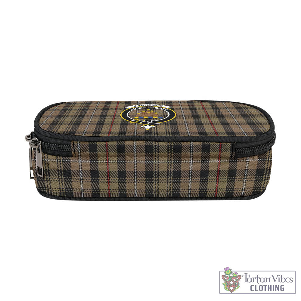 Tartan Vibes Clothing MacKenzie Hunting Tartan Pen and Pencil Case with Family Crest