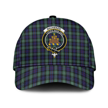 MacKenzie Hunting Green Tartan Classic Cap with Family Crest