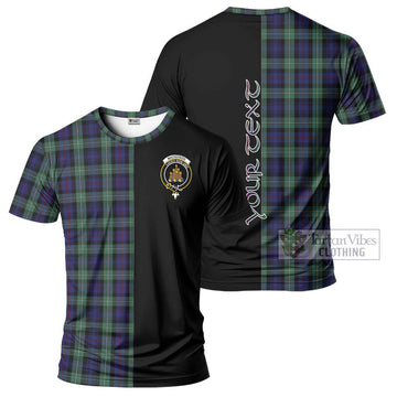 Mackenzie Hunting Green Tartan T-Shirt with Family Crest and Half Of Me Style