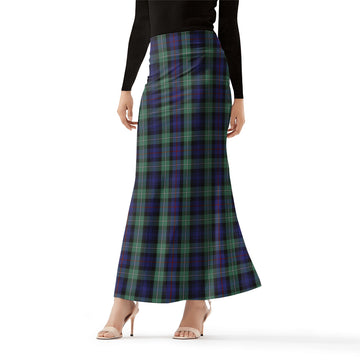 MacKenzie Hunting Green Tartan Womens Full Length Skirt