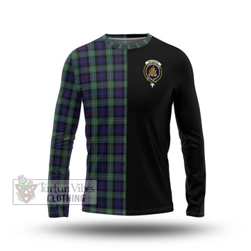 Mackenzie Hunting Green Tartan Long Sleeve T-Shirt with Family Crest and Half Of Me Style