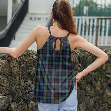 Mackenzie Hunting Green Tartan Loose Halter Neck Camisole