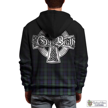 MacKenzie Hunting Green Tartan Hoodie Featuring Alba Gu Brath Family Crest Celtic Inspired