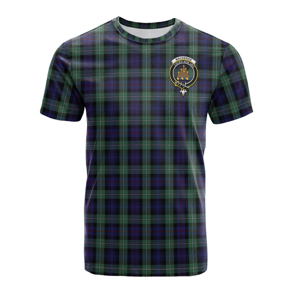 MacKenzie Hunting Green Tartan T-Shirt with Family Crest - Tartan Vibes Clothing