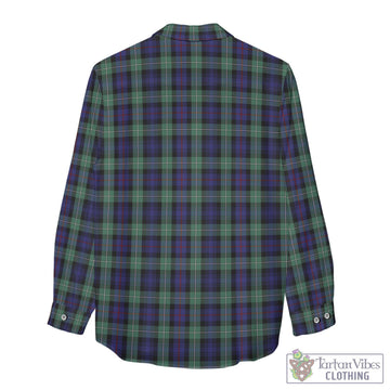 MacKenzie Hunting Green Tartan Women's Casual Shirt with Family Crest